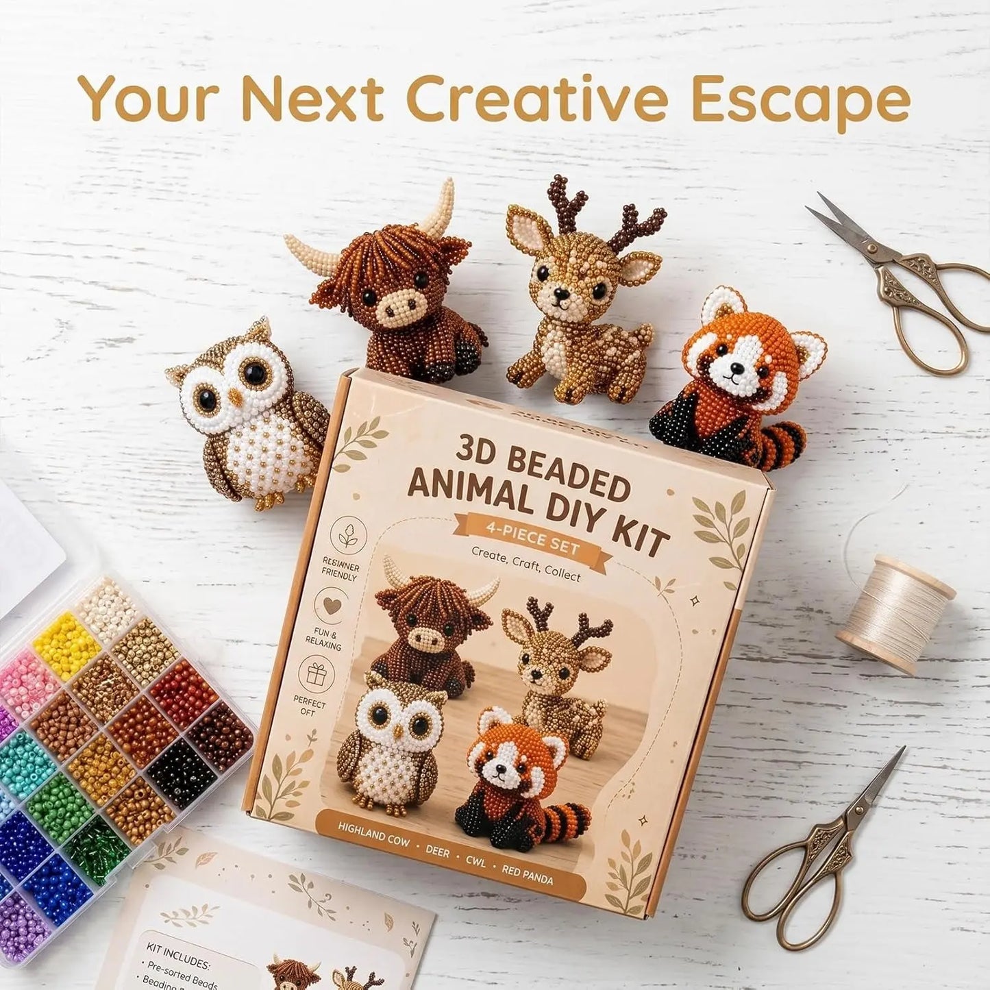 3D Beaded Bird DIY Craft Kit for Relaxing Handmade Gifts