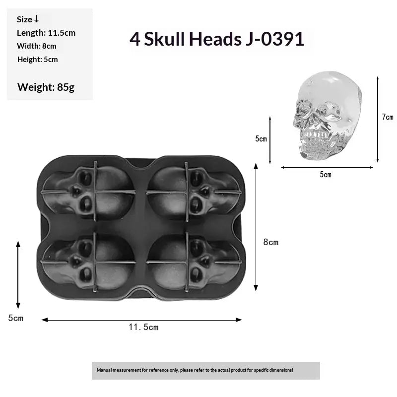 4-Cavity Rose Ice Cube Mold - Large Silicone Ice Tray for Whiskey, Cocktails & Coffee, Makes Big Rose Ice Balls for Drinks, Perfect for Bar & Home Use