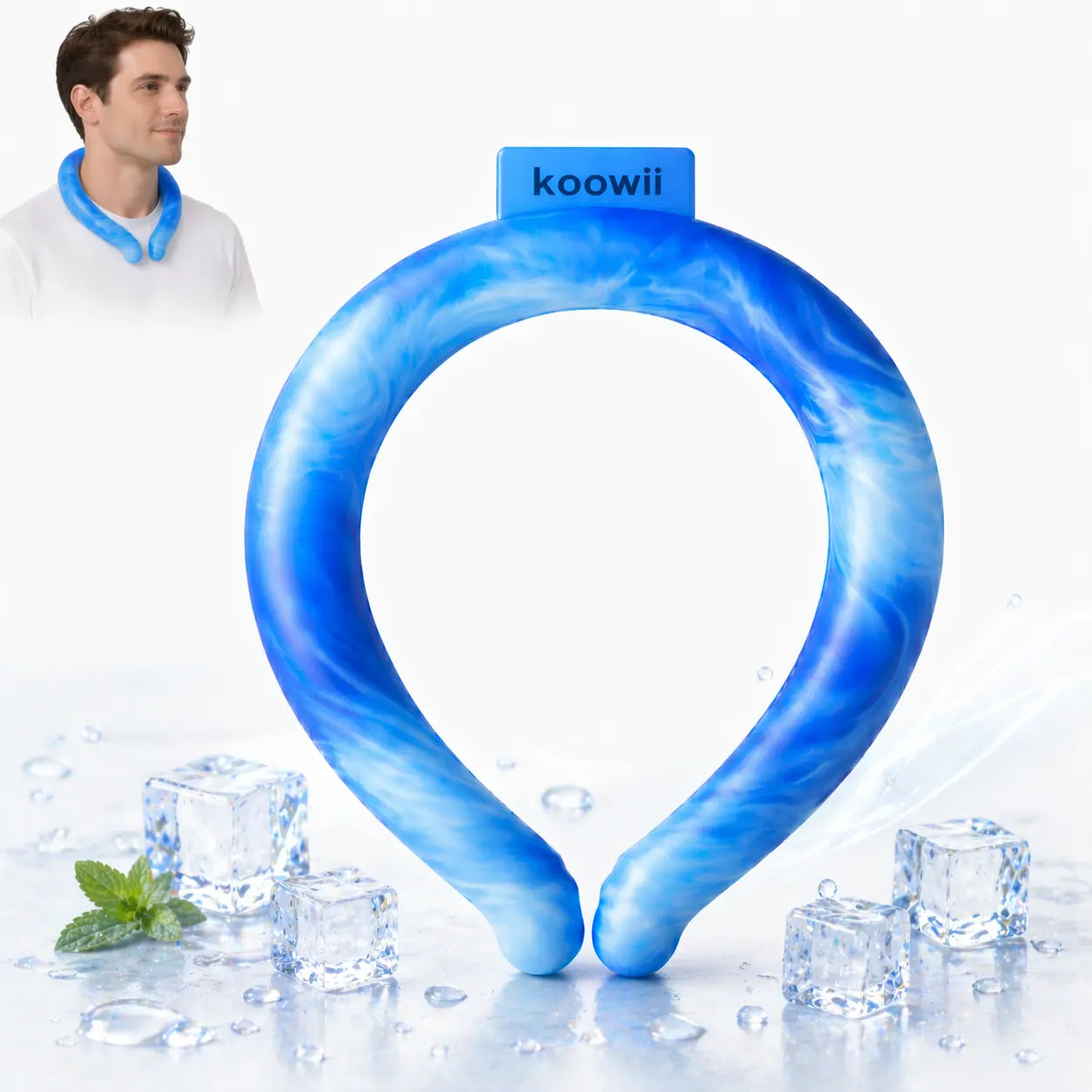 Reusable Neck Cooling Ring – Wearable Ice Neck Cooler for Summer Heat Relief