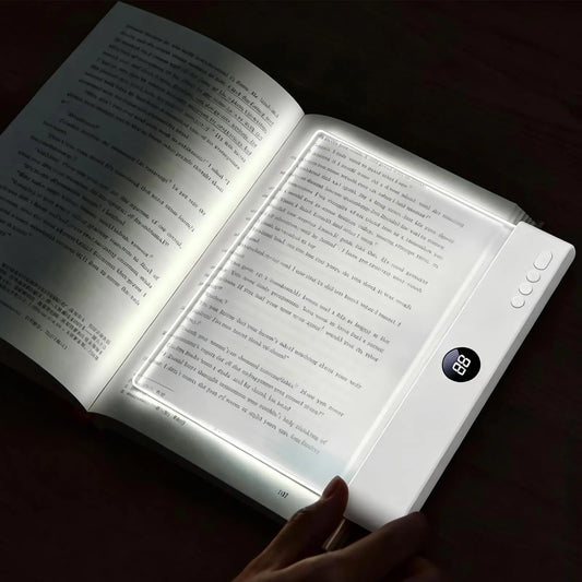 Smart LED Reading Lamp – Rechargeable, Adjustable Brightness & Timer Function, Flat Design Bedside Light for Cozy Night Reading & Unique Reader Gift