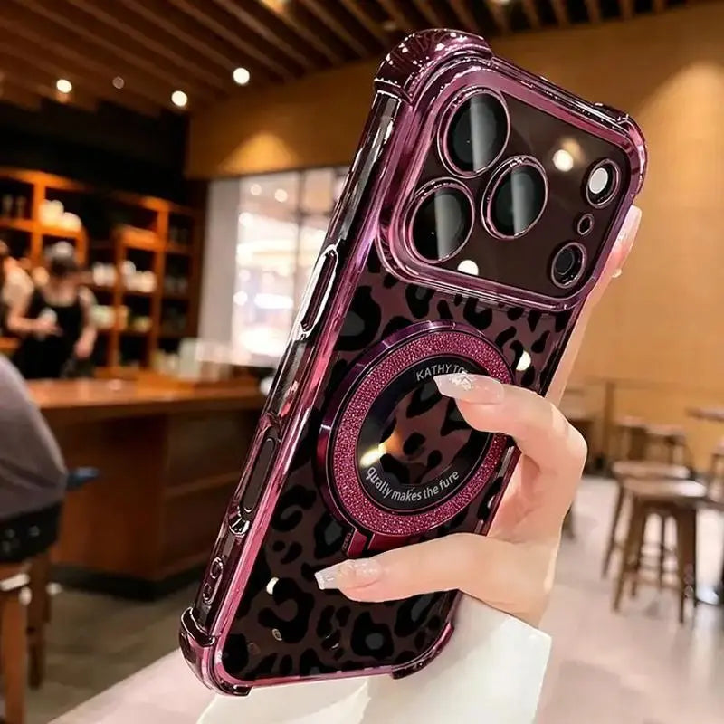 Sexy Leopard Print Transparent Soft Silicone Shockproof Case for iPhone 18 Pro Max