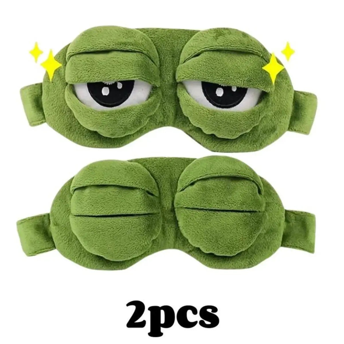 3D Funny Frog Sleep Mask | Adjustable Movable Eyes Cartoon Eyeshade