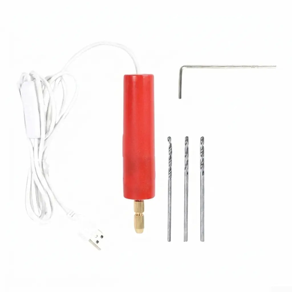 Mini Electric Hand Drill Kit – 0.7-1.2mm Precision Bits for Resin Jewelry Making