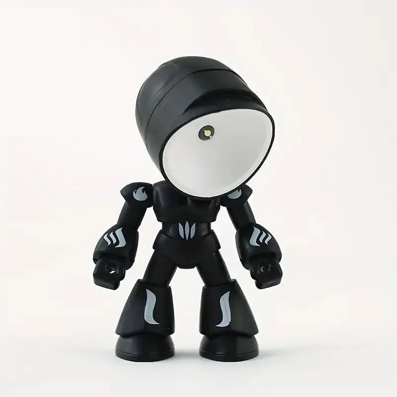 Cute LED Mini Robot Night Light with Magnetic Base – Soft Glow Decorative Atmosphere Lamp for Room Decor