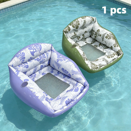 Tropical Inflatable Pool Float Chair with Cup Holder