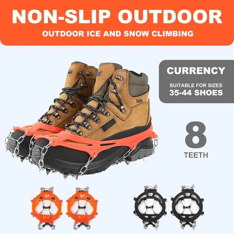 Lightweight Ice Cleats for Shoes & Boots – Anti-Slip Snow Traction Crampon Grips