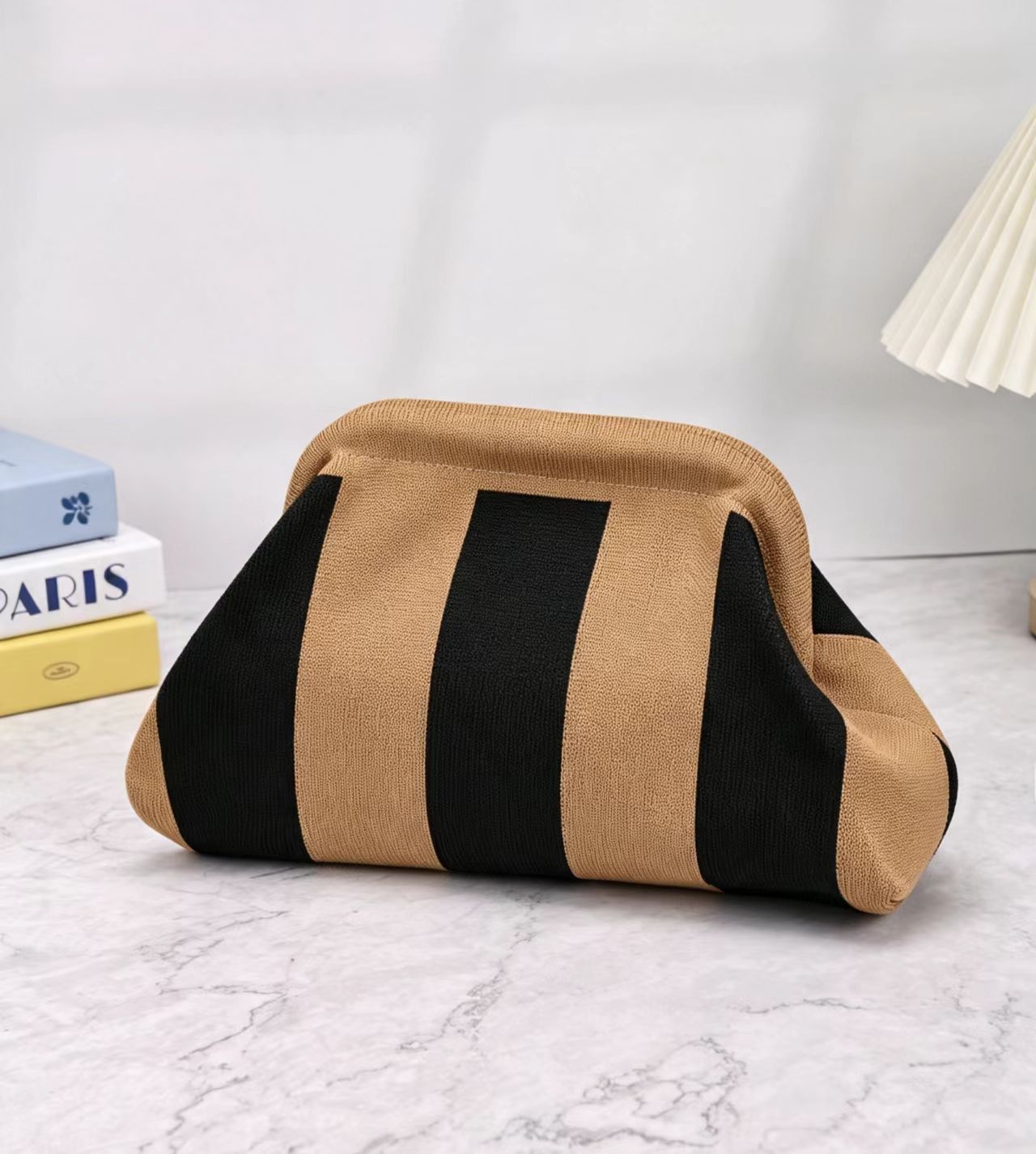 Women's Striped/rhombus/leaf/dot Cloud Handbag, Clip Closure Crossbody Bag, Lightweight Foldable for Daily Use, Gifts for Friends and Valentine's Day