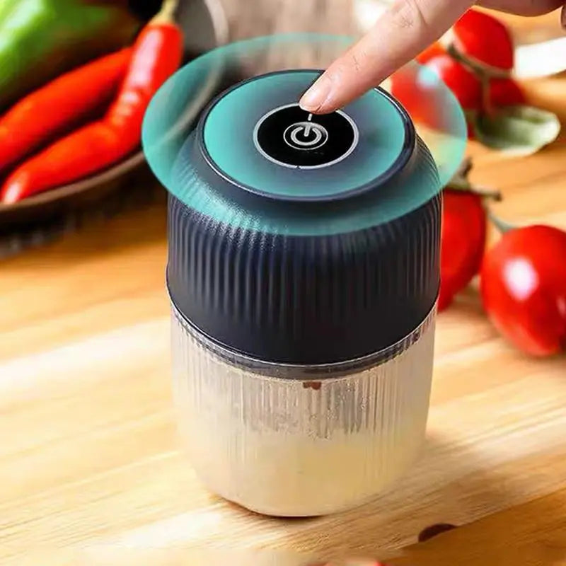 Electric Food Shredder, Mini Meat Grinder, Garlic Puree Maker, USB Charging, Portable Kitchen Gadget for Minced Meat, Vegetable, Onion, Ginger, Chili, Rechargeable Lithium Battery raccoon  cheese  grater lychee  peelers