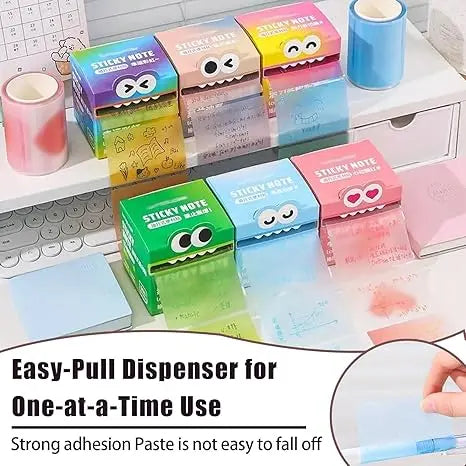 Cute Monster Pattern Sticky Notes | Cartoon Memo Pads 105 Sheets