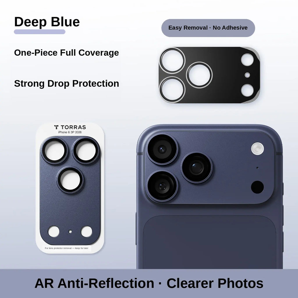 9H+ Tempered Glass Camera Lens & Module Protector for iPhone 17 Series – Shatterproof Cosmic Orange