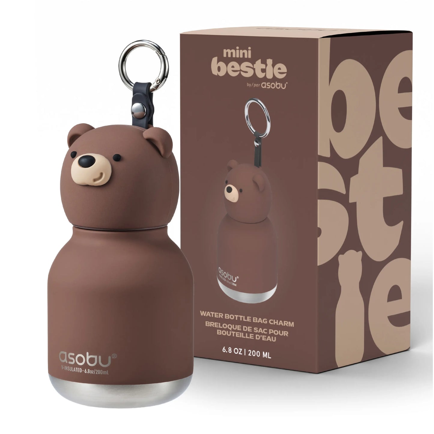 Mini Duck Insulated Water Bottle – Cute Portable Thermos Cup with Keychain Strap