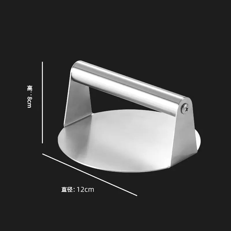 Stainless Steel Burger Press 4.72" – Non-Stick Burger Smasher for Flat Top Grill & Griddle