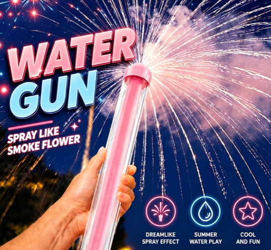 Pink Retractable Water Gun — Summer Outdoor Pool & Beach Water Play Party Toy