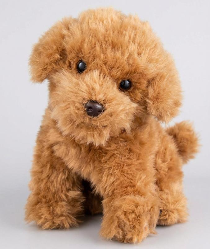 Lifelike Robotic Pup Plush Toy - Interactive Pet That Walks, Barks & Wags Tail, Cute Smart Toy for Kids & Adults,