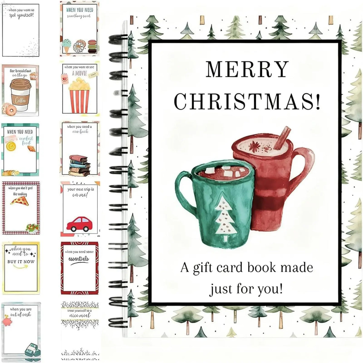 DIY Spiral-Bound Christmas Gift Card Album – Durable Card Holder & Gift Planner Notebook