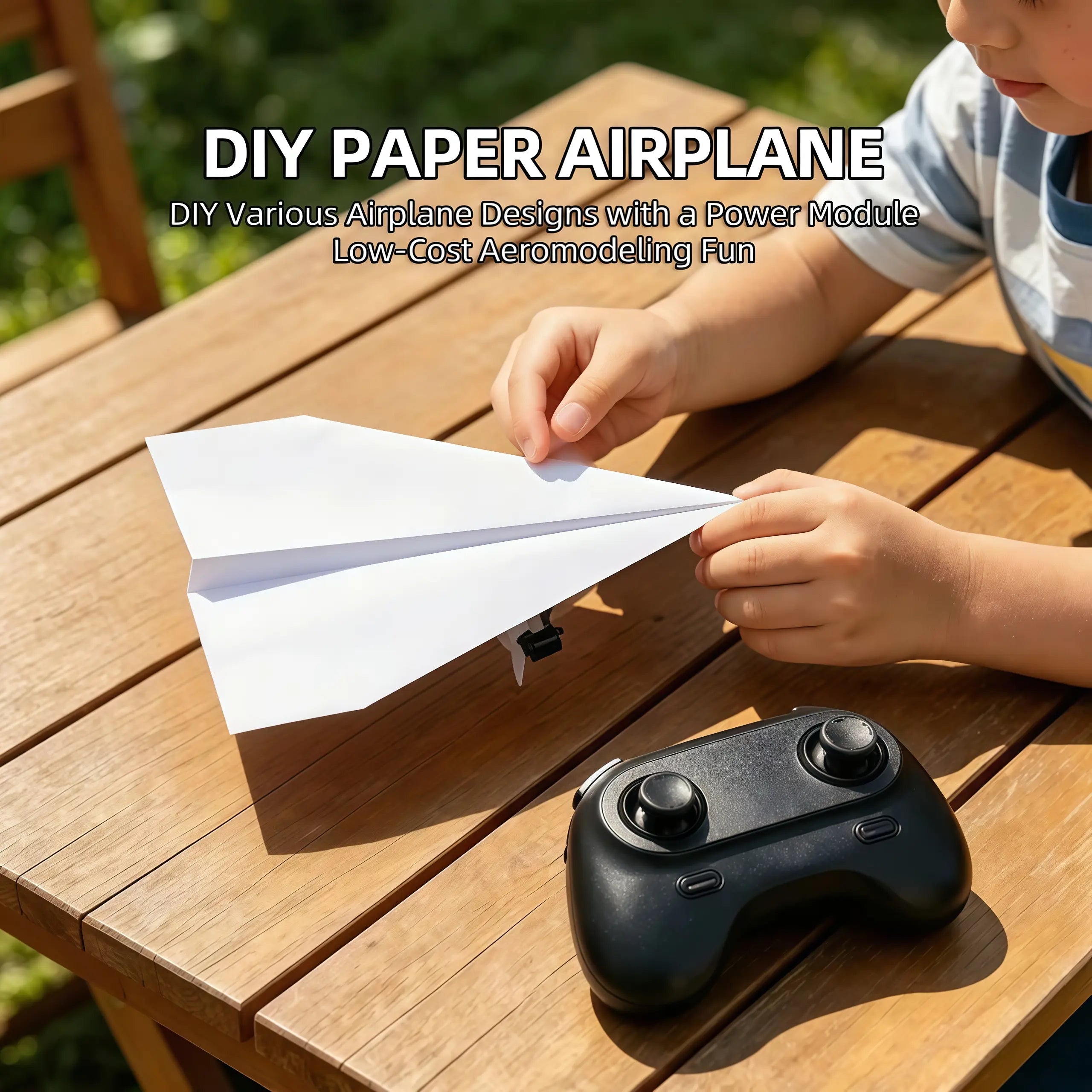 Kit d'avion en papier télécommandé SkyCraft avec stabilisateur gyroscopique