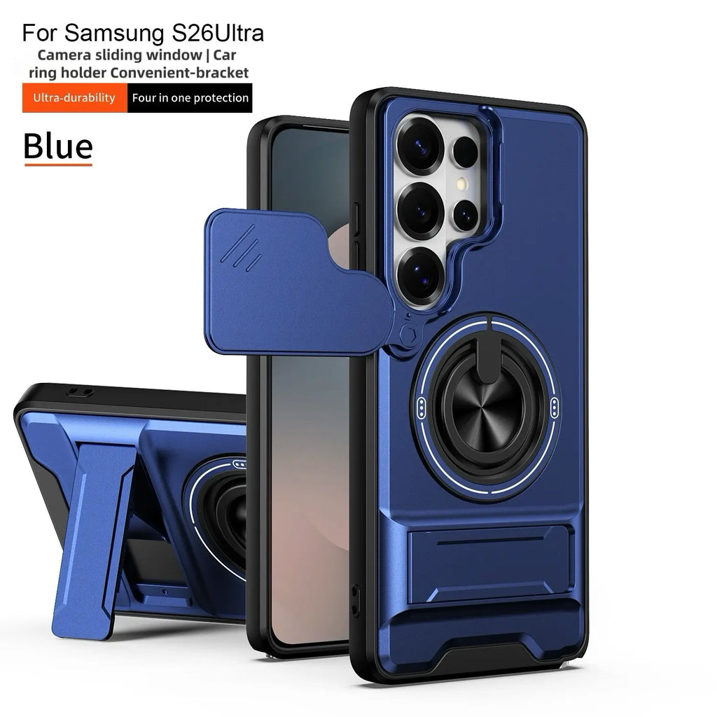 Funda con anillo giratorio de grado militar para Samsung Galaxy S25/24/23/22/21 Ultra