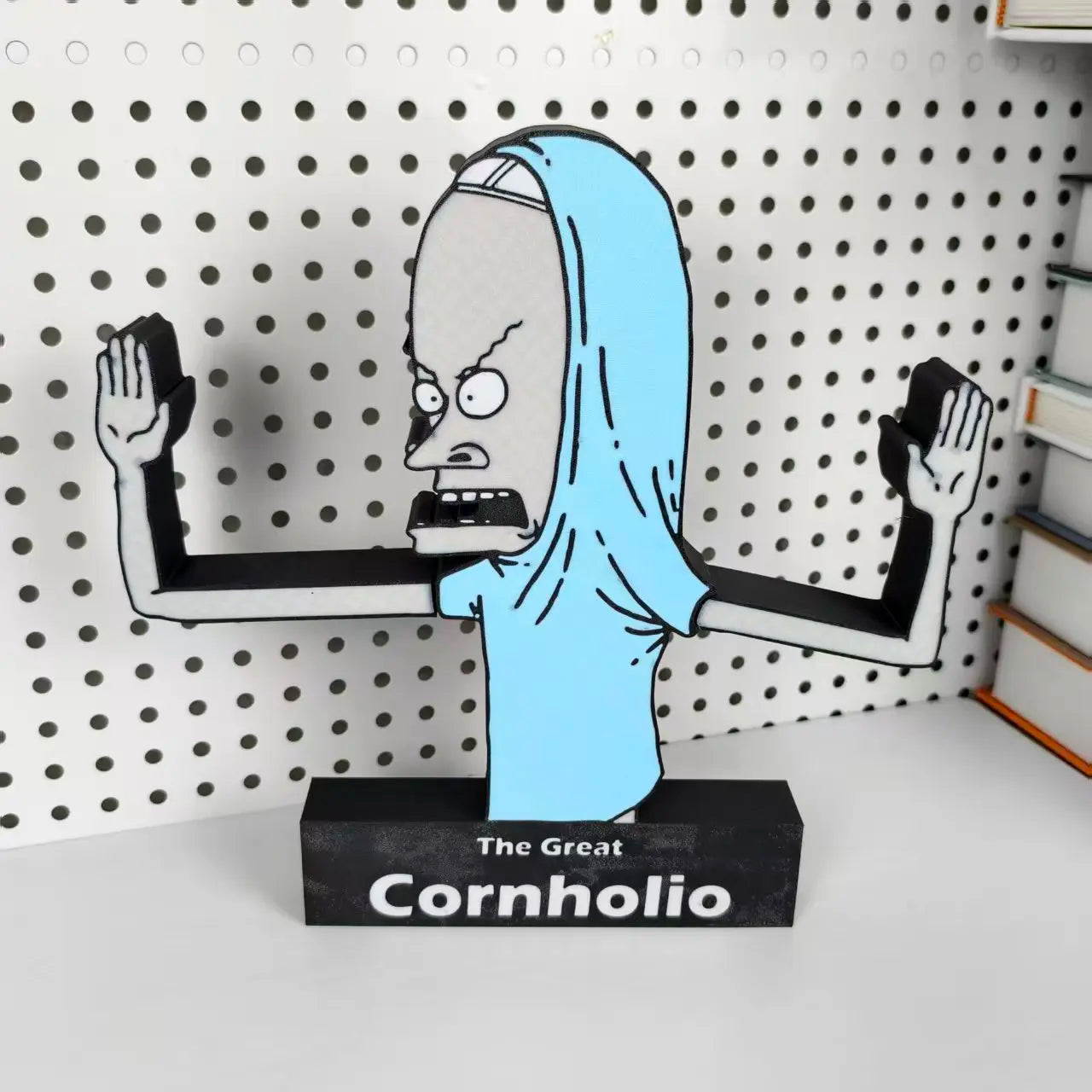 The Great Cornholio Toilet Paper Holder – Funny Character Bathroom Tissue Roll Stand & Novelty Home Decor