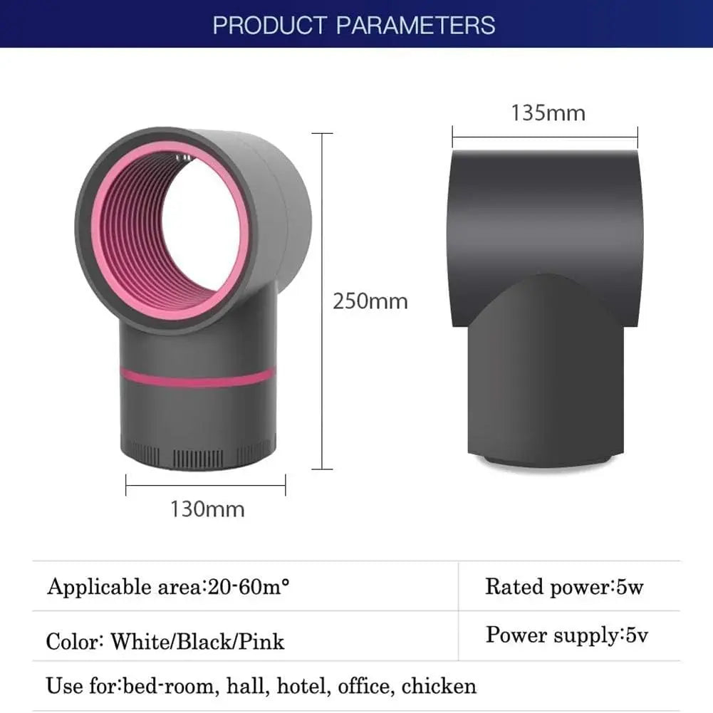 Portable UV LED Mosquito Zapper: Electric Fly & Gnat Trap for Indoor Use