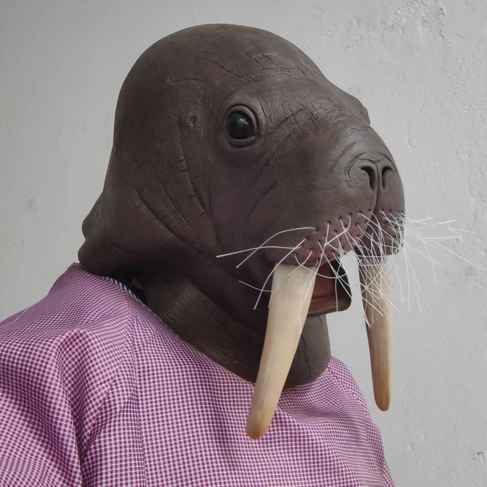 Realistic Walrus Latex Animal Mask for Halloween Parties and Cosplay