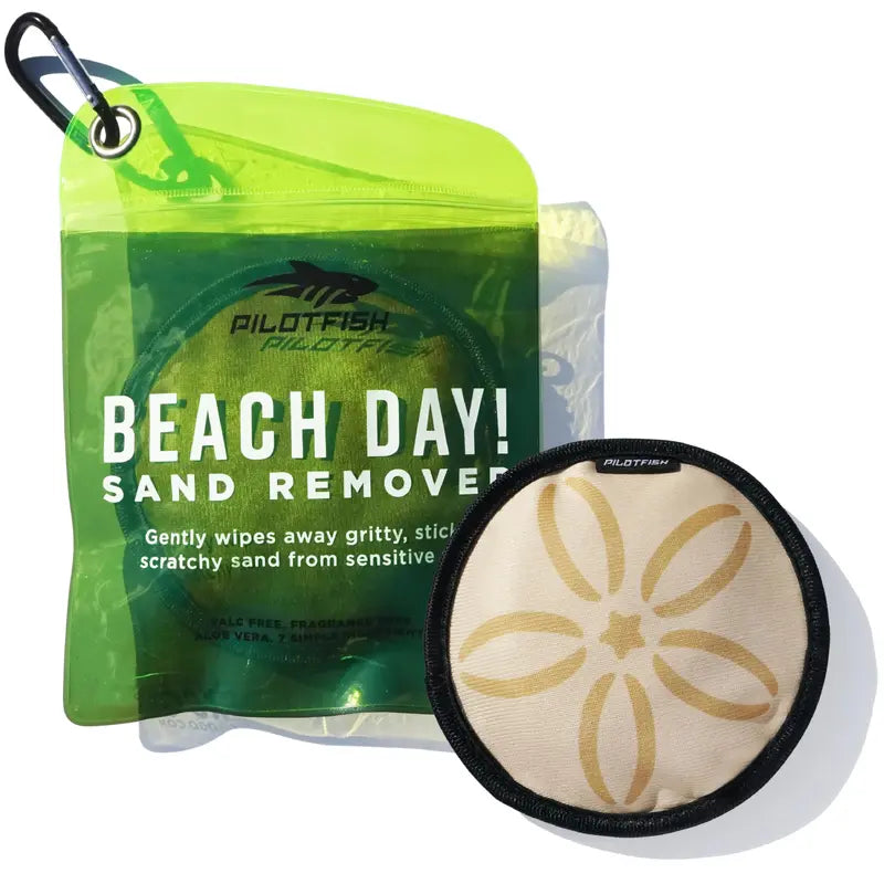 Pilotfish Talc-Free Sand Remover Pouch - Gentle Skin-Friendly Beach Essential