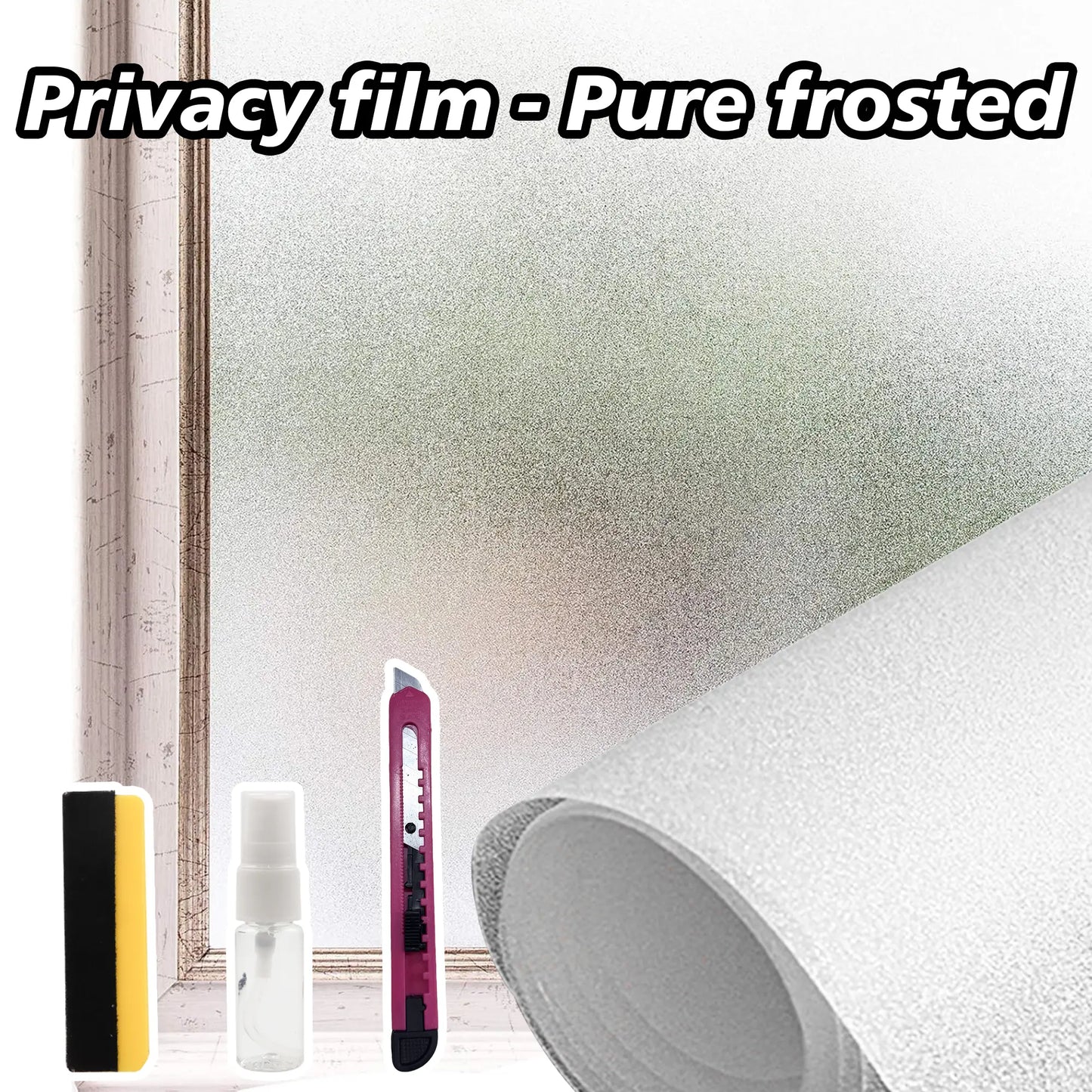 Static Cling Window Privacy Film – Removable UV Blocker & Reflective Mirror Tint for Glass Doors