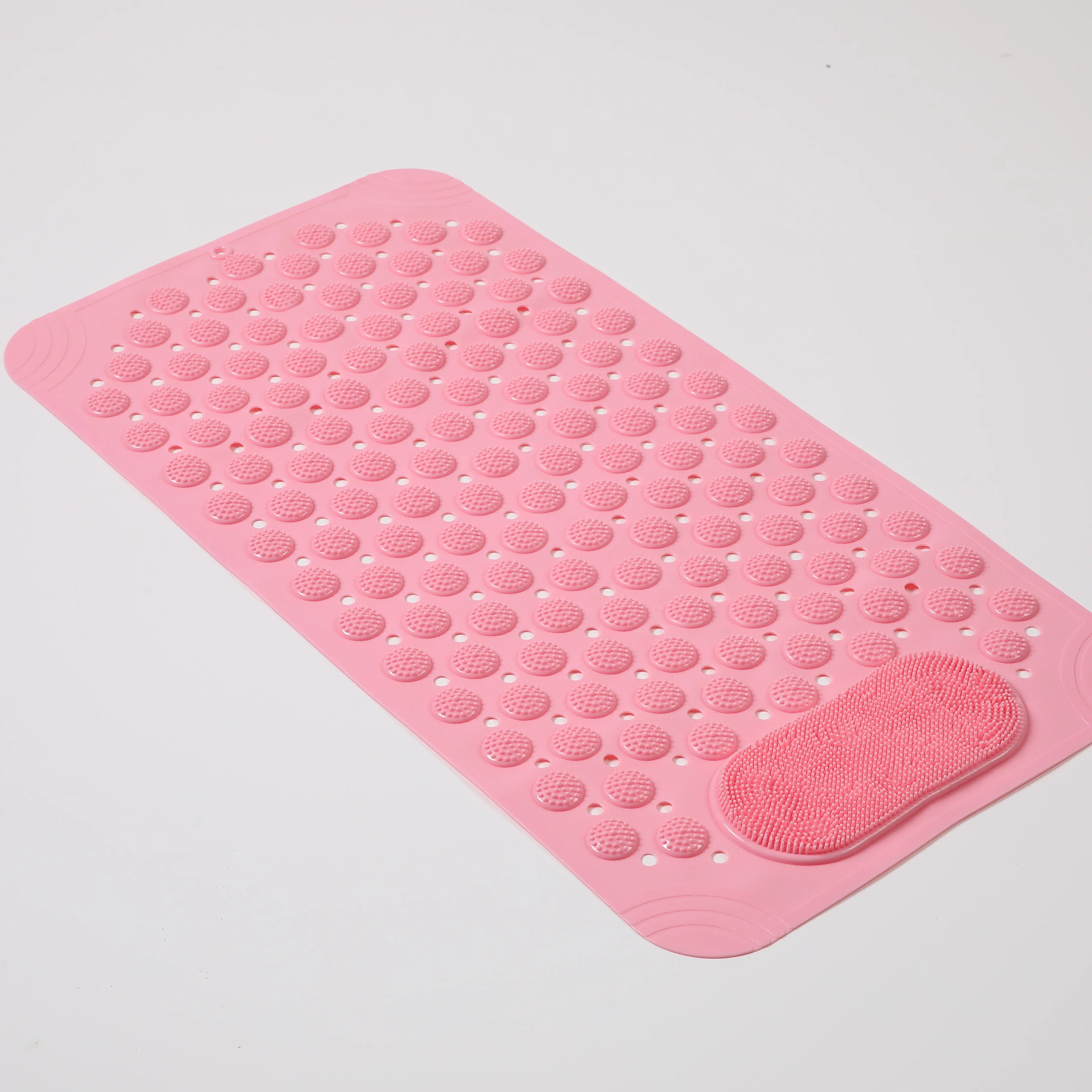 Non-Slip Shower Mat with Foot Massage & Drain Holes, Suction Cup Bathtub Mat