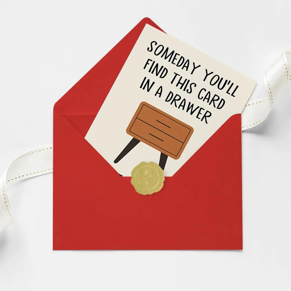Whiskey Drawer Card - Hilarious Anniversary Gift for Him | "Find This Card in a Drawer & We'll Still Be in Love" | 8x5.3" Premium 400gsm Funny Birthday Card for Husband Boyfriend Dad Smile Unisex Amusement, Gifts For Boyfriends