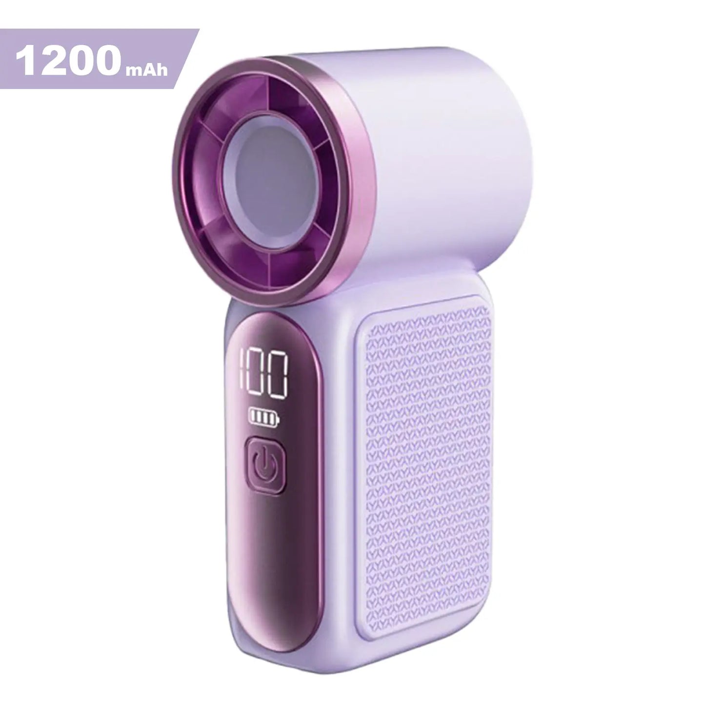 Mini Handheld Fan with LED Display - 6-Speed Turbo Portable Pocket Fan