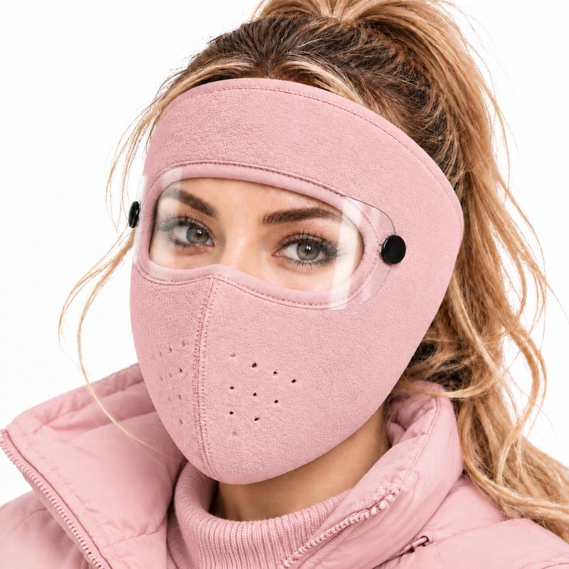 Winter Face Mask with Detachable Goggles – Windproof Thermal Fleece Full Cover for Outdoor Cycling & Skiing