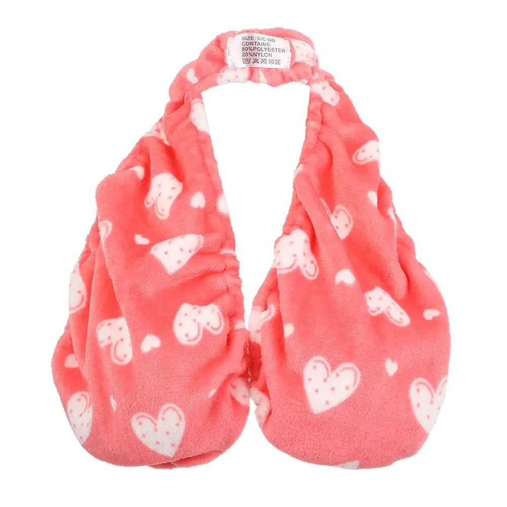 Super Soft Plush Towel Bra – Breathable Hanging Neck Chest Wrap