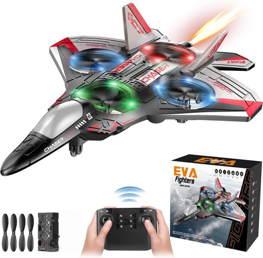 Remote Control Fighter Jet Toy with Stunt Flying Modes for Kids