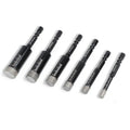 6-Piece Vacuum Brazed Diamond Drill Bit Set (1/4"-1/2") for Tile, Glass & Granite