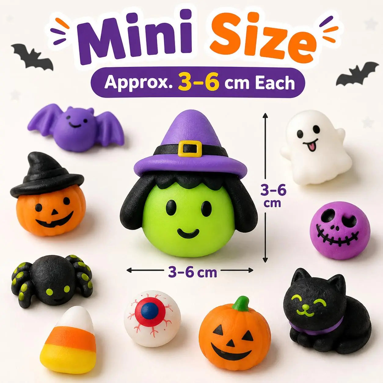Halloween Mochi Squishies Kit – Mini Spooky Party Favors & Trick-or-Treat Bag Fillers