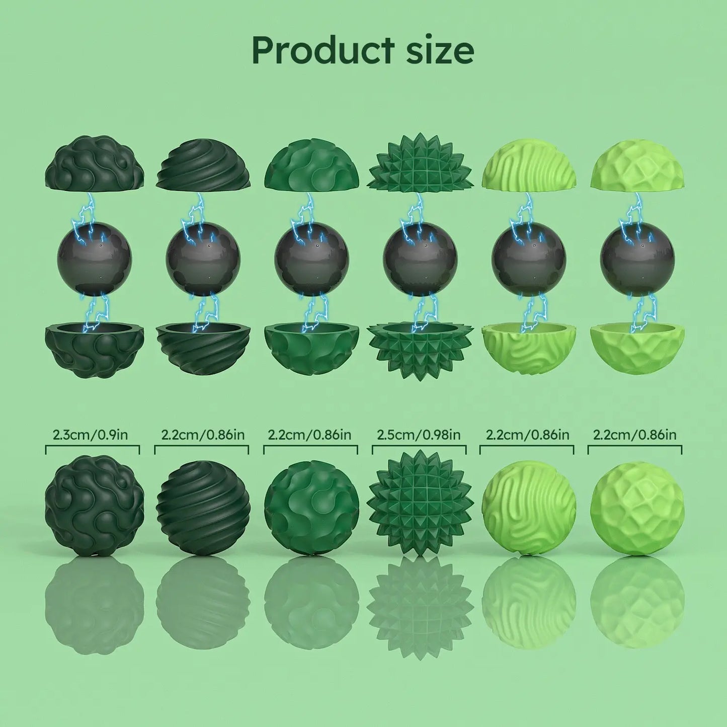 Silicone Fidget Ball Set – Elastic Texture Quiet Stress Relief Toy in Assorted Colors