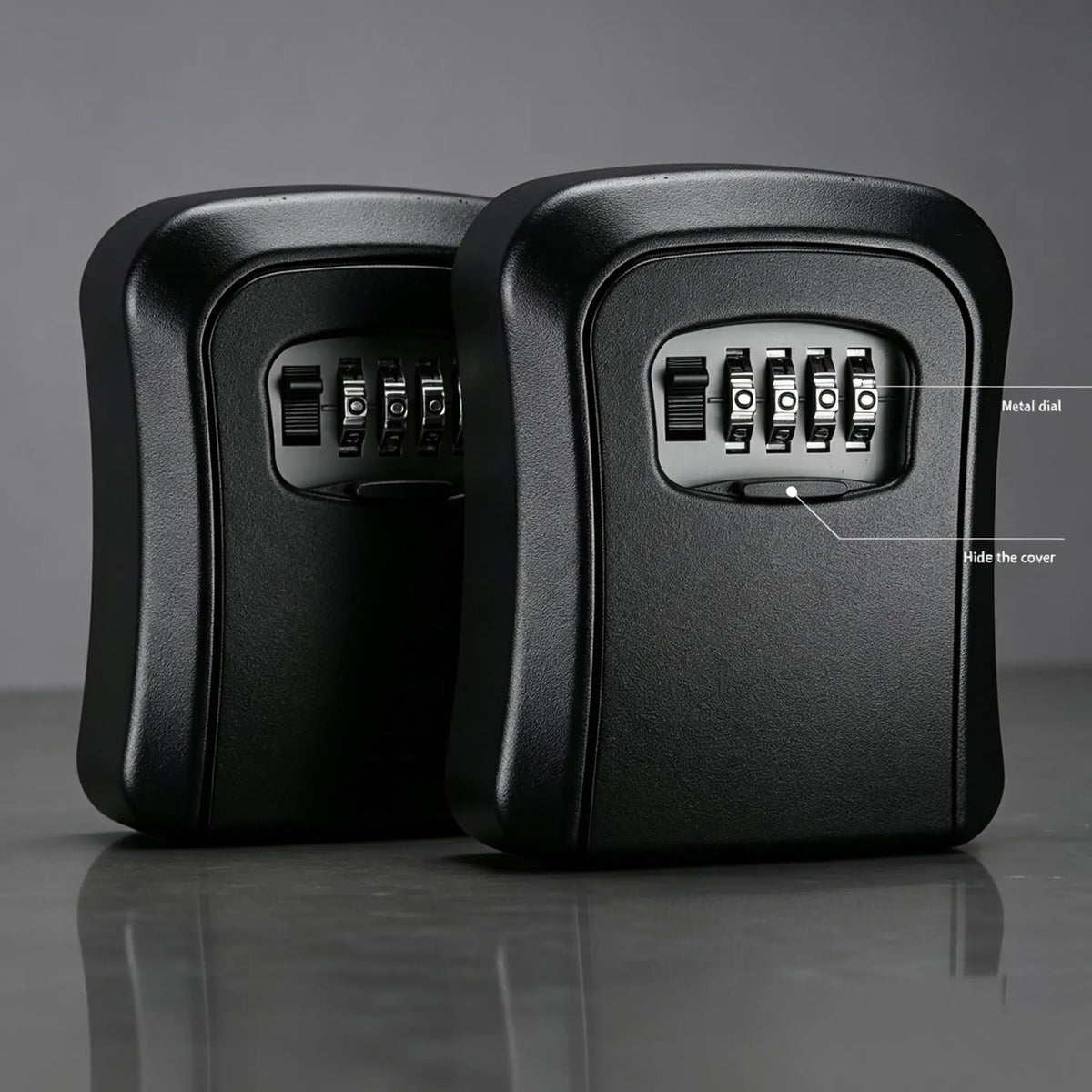 Wall Mount 4-Digit Combination Key Lock Box – Security Resettable Code Storage Box