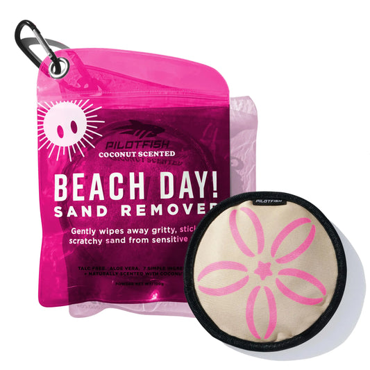 Pilotfish Talc-Free Sand Remover Pouch - Gentle Skin-Friendly Beach Essential