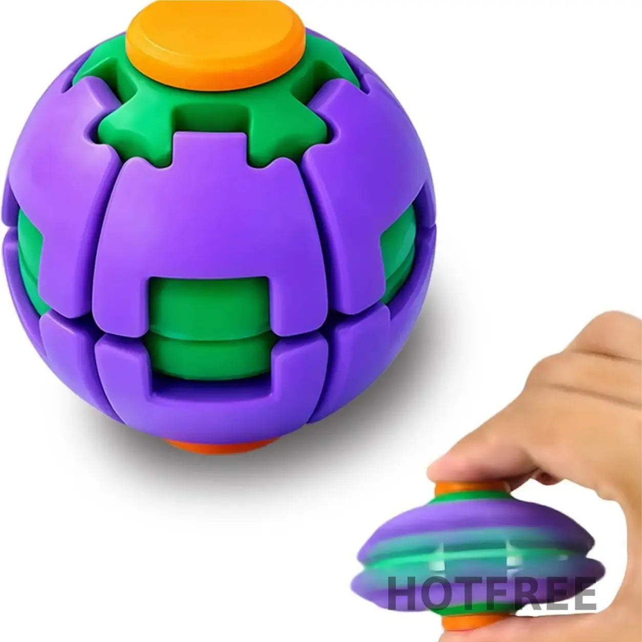 Hotfree 3D Printed Fidget Gyro Ball – Smooth Spinning Stress Anxiety Relief Desk Gadget