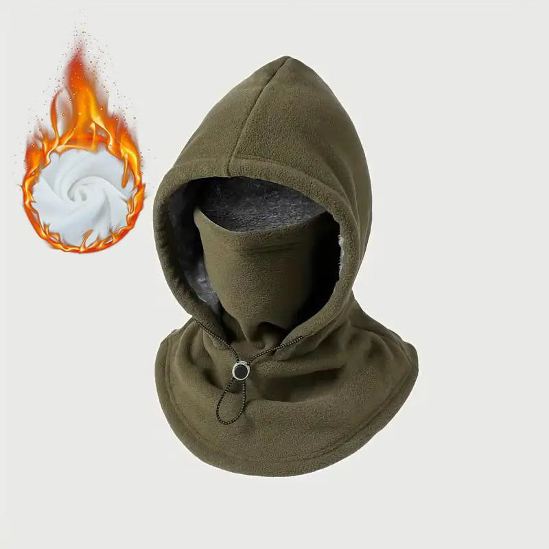 One-Piece Flannel Balaclava Windproof Warm Mask Hat – Winter Cycling Neck Warmer Cap