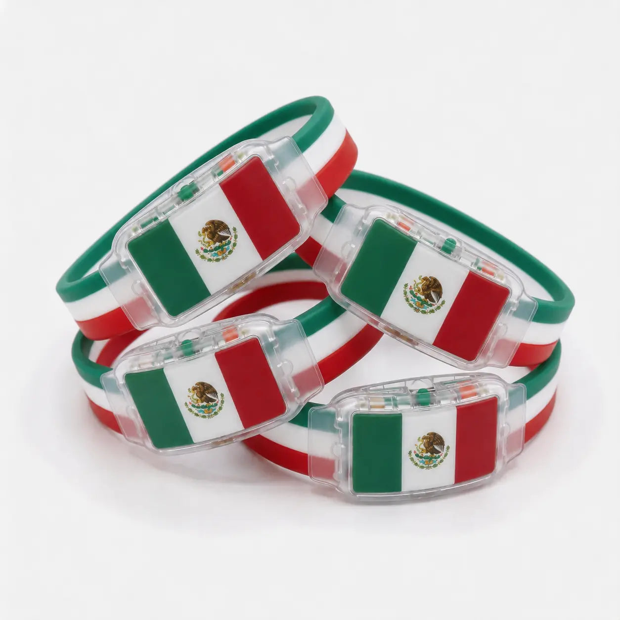 2026 Mexico Soccer Fan LED Wristband – Glow Flag Bracelet