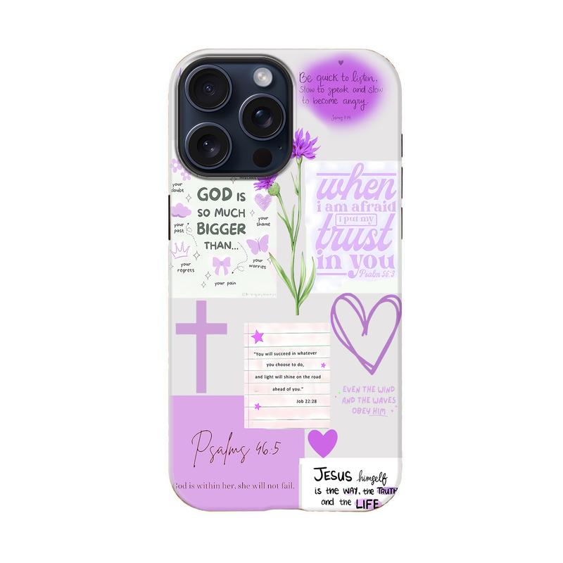 Bible Quotes Cute Flower Shockproof Drop-Proof Case for iPhone 18 Pro Max & Samsung Galaxy S26 Ultra