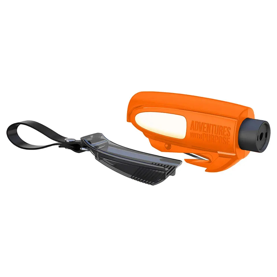 2-in-1 Emergency Car Escape Tool – Window Breaker & Seat Belt Cutter Keychain
