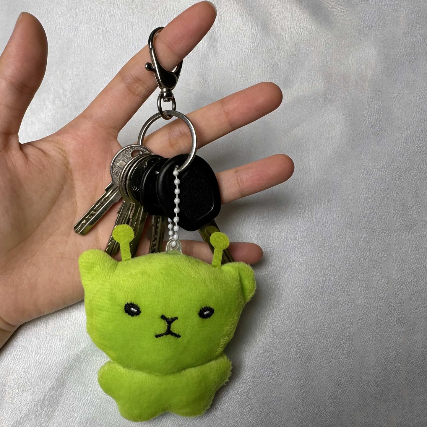 Alien Cat Invasion Earth Handmade Doll Charm, Ultra Soft Adorable Accessory Gift, Cute Outer Space-Themed Decoration, Bag Pendant, Charms For Purses, Accessories For Bags
