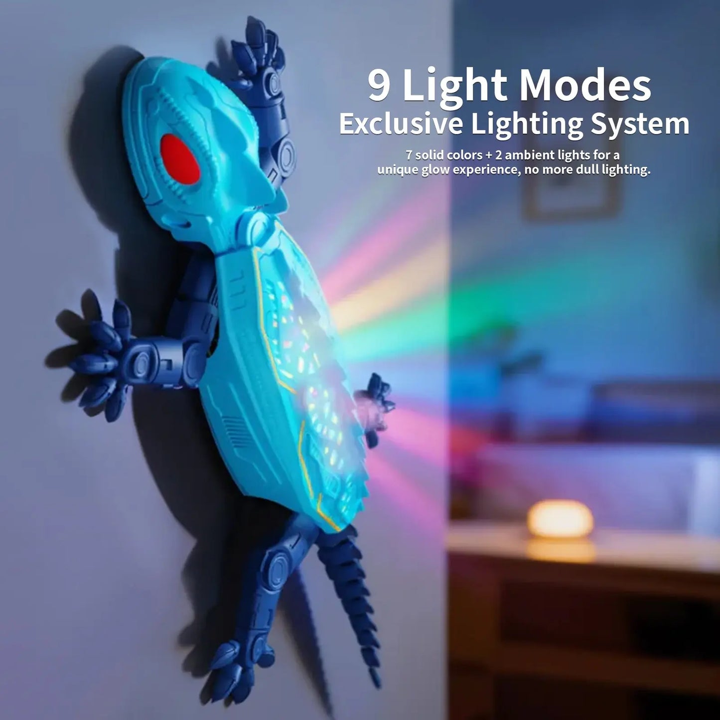 2.4g Remote Control Wall Climbing Tiger Toy with LED Lights, Dual Mode, Eco-Friendly PP Body, Rechargeable Battery, Kids' Fun Gift