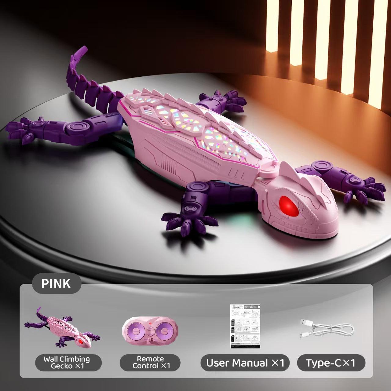 RC Wall Crawler lizard, Rechargeable Remote Control Robot Kids Toys, Wall Climbing Funny Prank Toys Birthday Gifts for Boys & Girls Ages 4 and Up