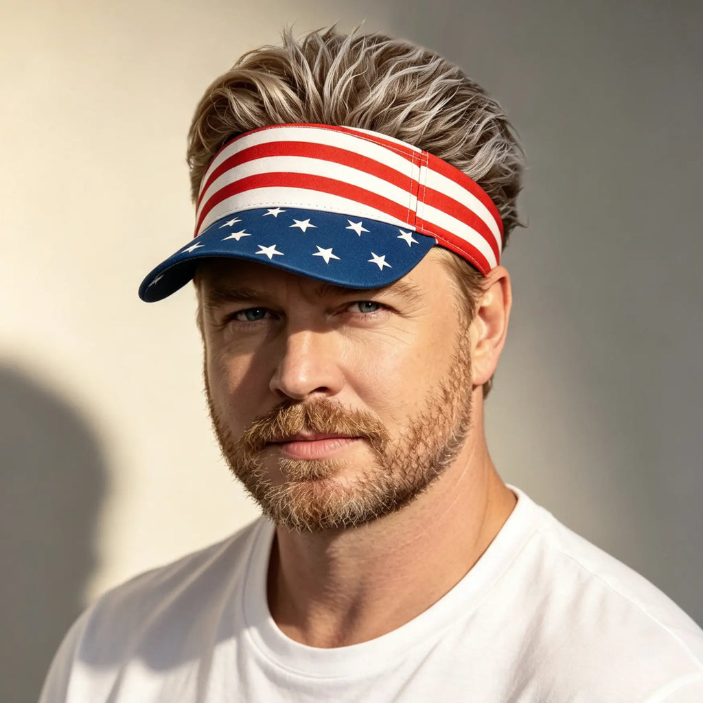 Adjustable American Flag Wig Hat for 250th Independence Day