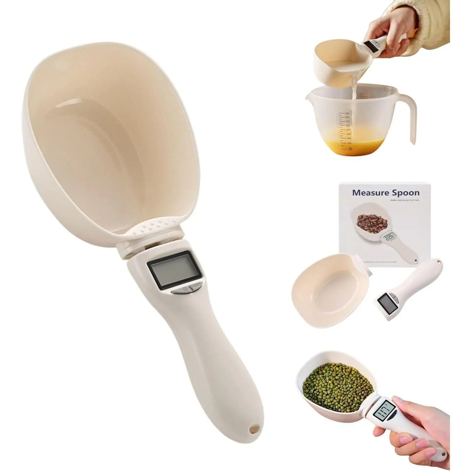 Digital Food Measuring Scoop Scale – Smart Electronic Spoon Scale for Kitchen & Baking