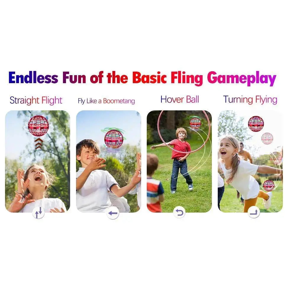 Hottest Cosmic Fly Ball - Boomerang Hover & Galaxy Spin Effect Drone Toy, Outdoor Fun Gift for Kids & Teens (Halloween/Christmas)