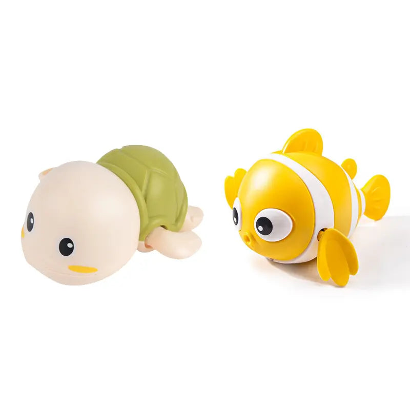 2 Pack Swimming Baby Bath Toys, Water Pool Floating Wind Up Toys Assorted Animal Model Set