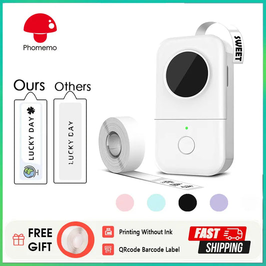 Bluetooth Label Maker – Portable Mini Thermal Label Printer, Wireless Inkless Sticker Machine for Home, Office & School